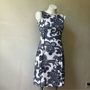 Talbots | Paisley Woven Sleeveless Sheath Mini Dress